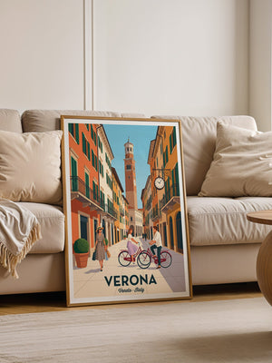 Verona Stadtansicht Retro Fahrräder
