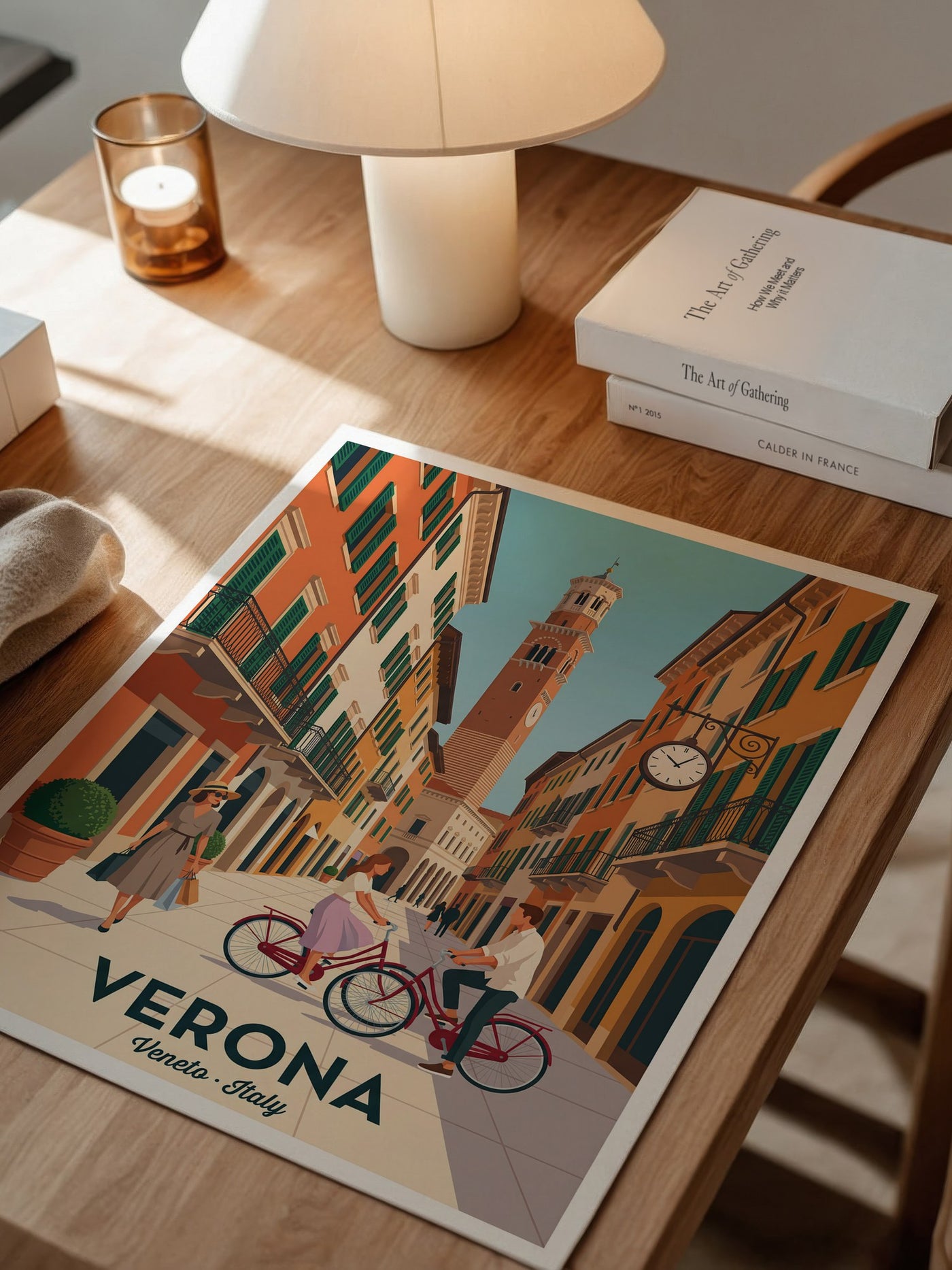 Verona Stadtansicht Retro Fahrräder