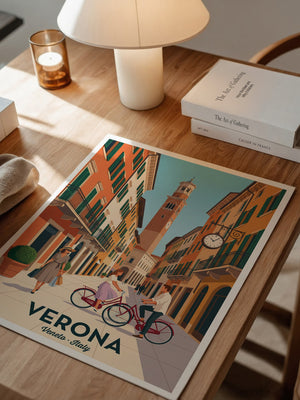 Verona Stadtansicht Retro Fahrräder