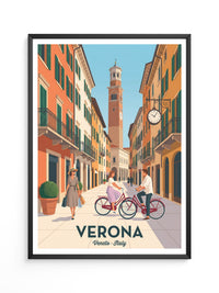 Verona Stadtansicht Retro Fahrräder