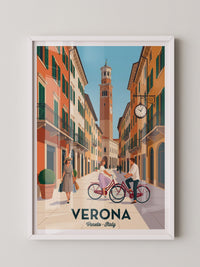 Verona Stadtansicht Retro Fahrräder