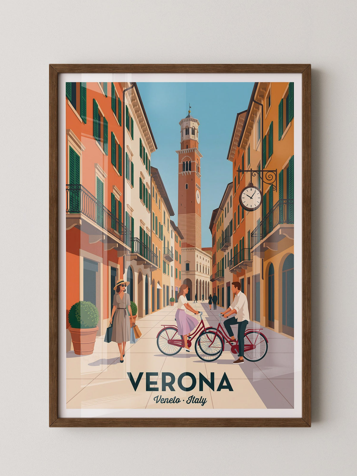 Verona Stadtansicht Retro Fahrräder