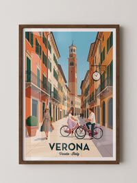 Verona Stadtansicht Retro Fahrräder