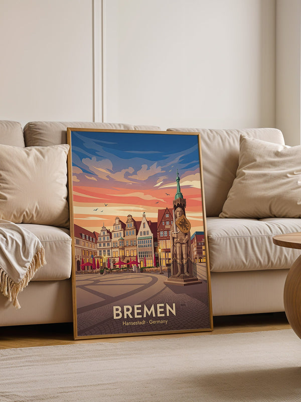 Bremen Altstadt Abendrot