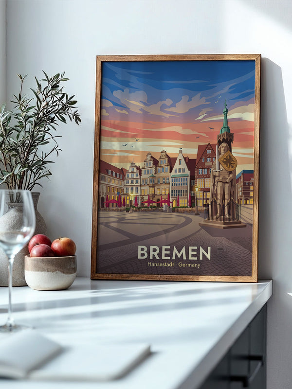 Bremen Altstadt Abendrot