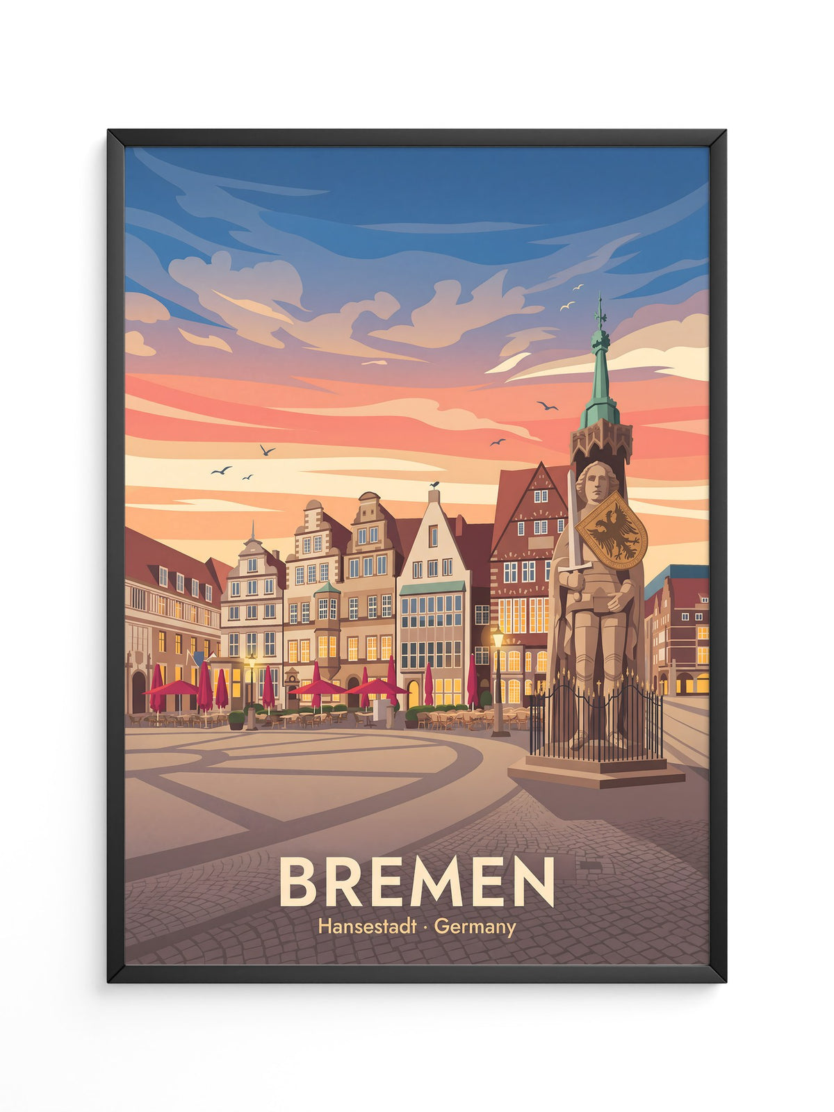 Bremen Altstadt Abendrot