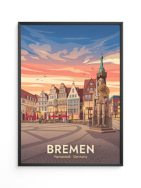 Bremen Altstadt Abendrot