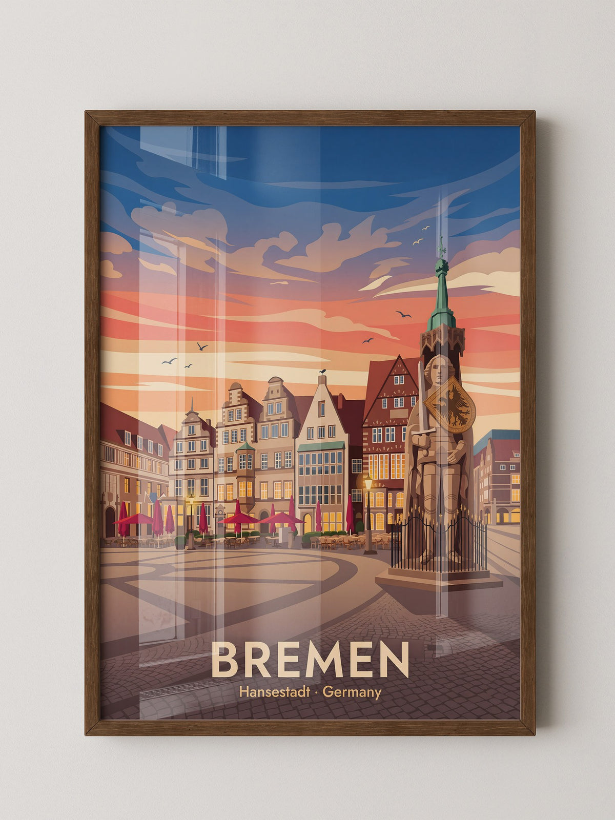 Bremen Altstadt Abendrot