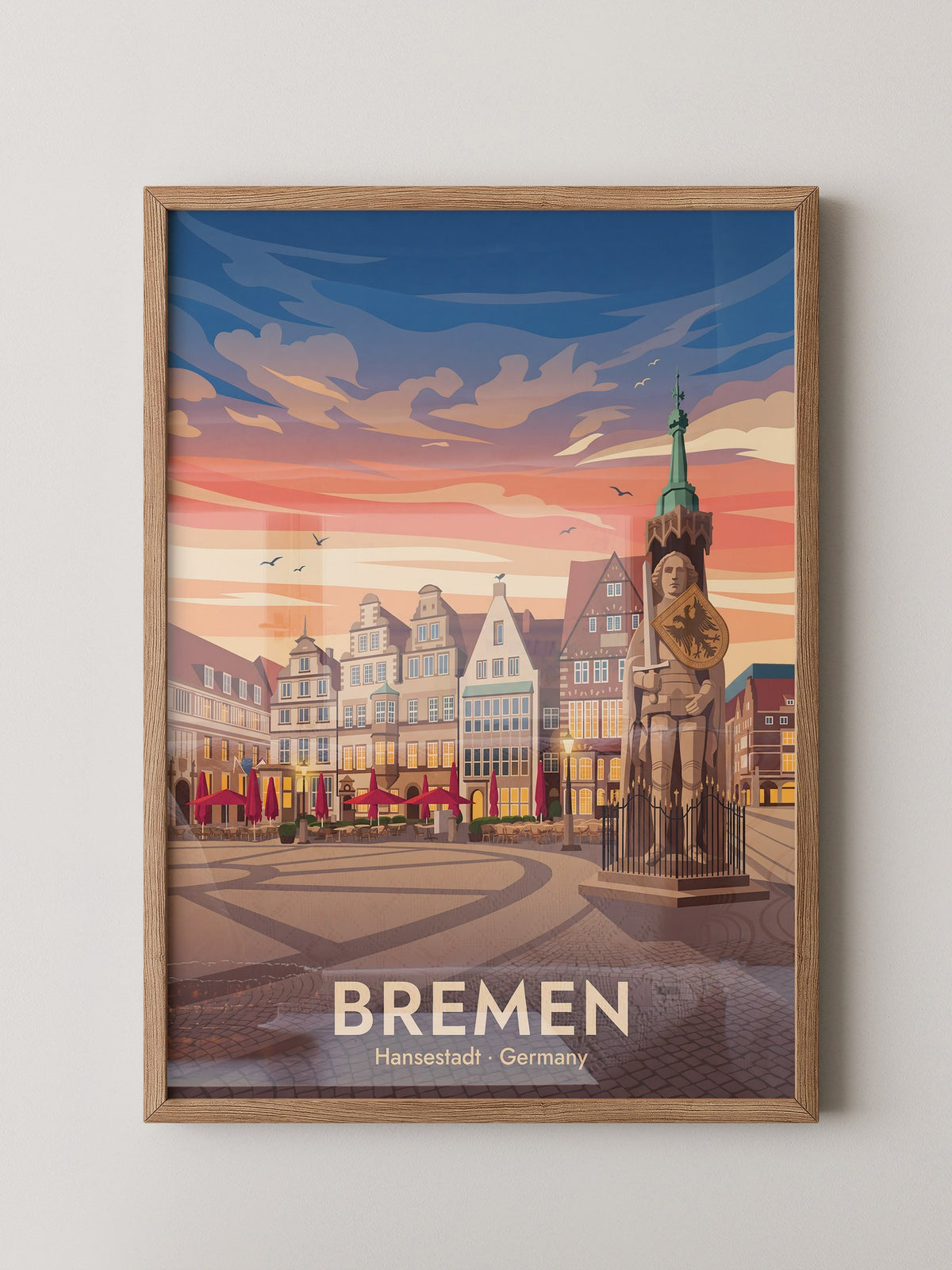 Bremen Altstadt Abendrot