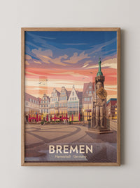 Bremen Altstadt Abendrot