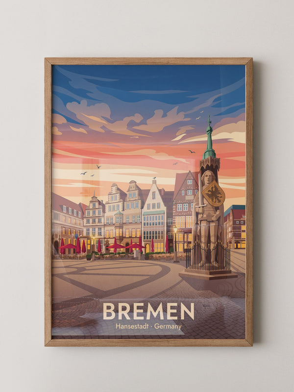 Bremen Altstadt Abendrot
