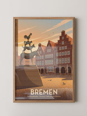 Bremer Stadtmusikanten Abendszene