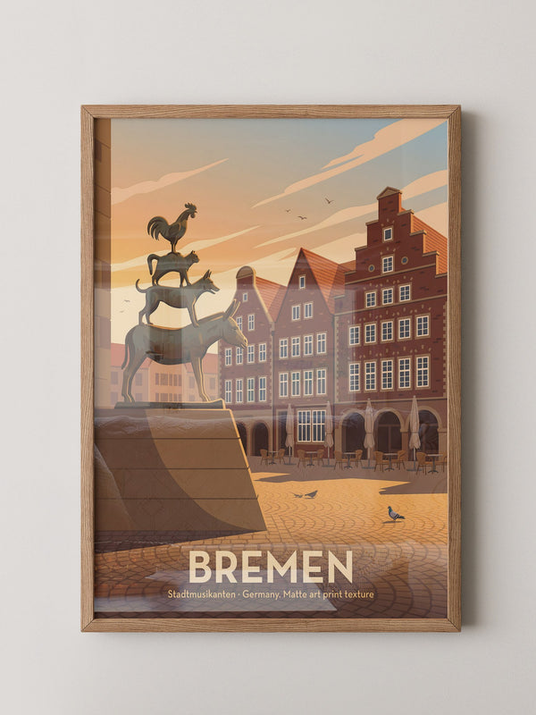 Bremer Stadtmusikanten Abendszene