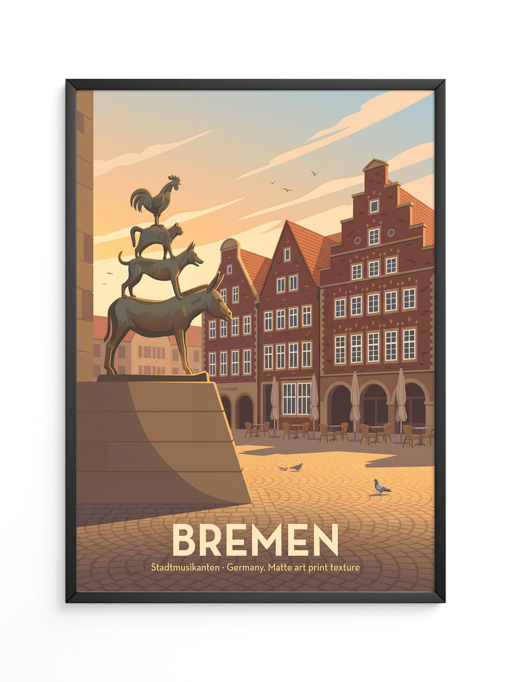 Bremer Stadtmusikanten Abendszene