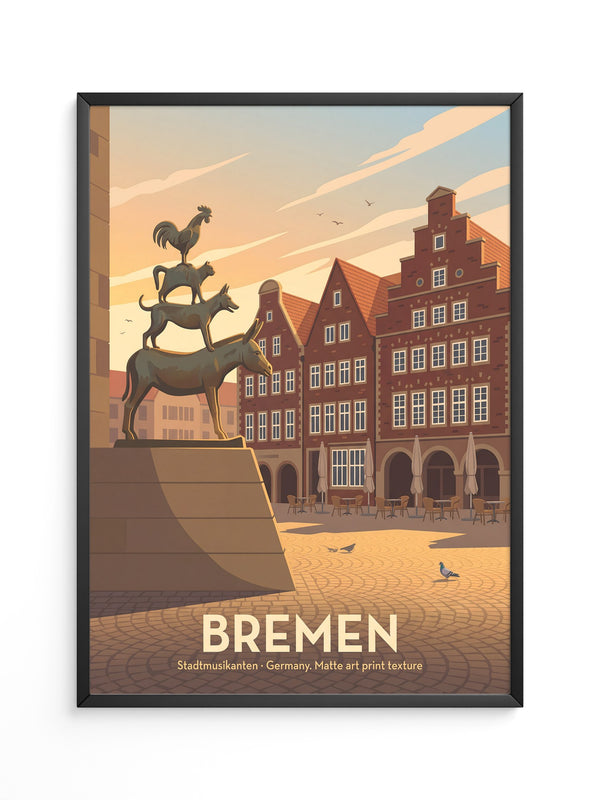 Bremer Stadtmusikanten Abendszene