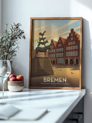 Bremer Stadtmusikanten Abendszene