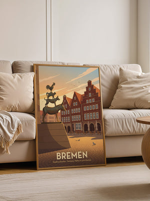 Bremer Stadtmusikanten Abendszene
