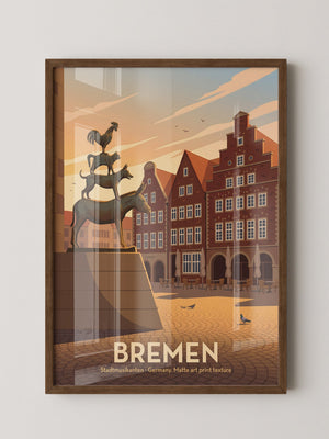 Bremer Stadtmusikanten Abendszene