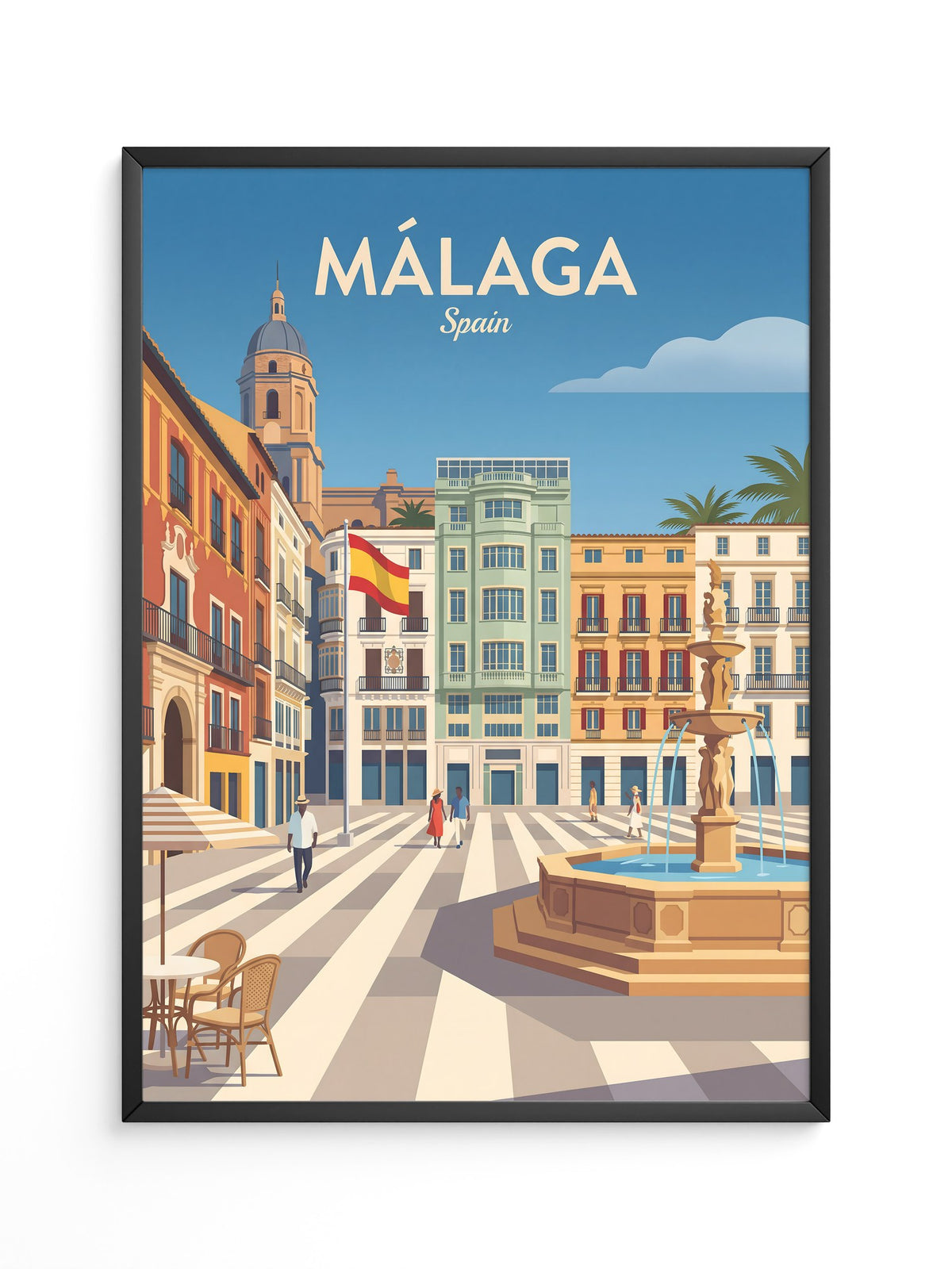 Málaga Stadtzentrum Vintage Stil