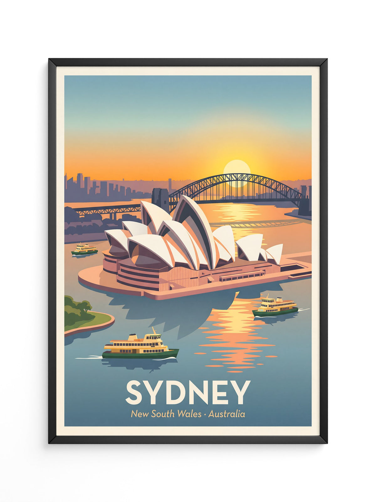Sydney Oper bei Sonnenuntergang