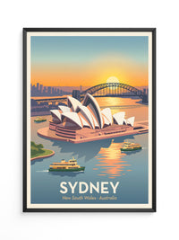 Sydney Oper bei Sonnenuntergang