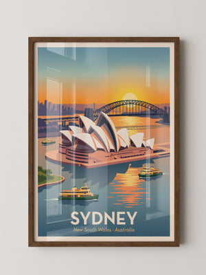 Sydney Oper bei Sonnenuntergang
