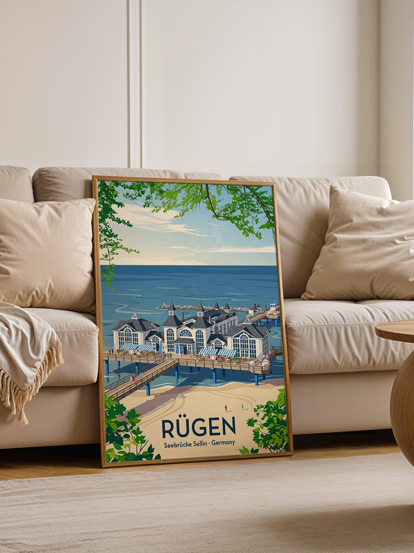 Sellin Seebrücke Strandansicht
