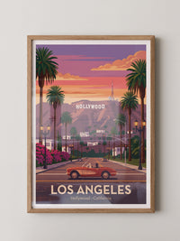 Hollywood Palmen Retro Sonnenuntergang