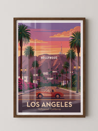 Hollywood Palmen Retro Sonnenuntergang