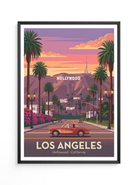Hollywood Palmen Retro Sonnenuntergang