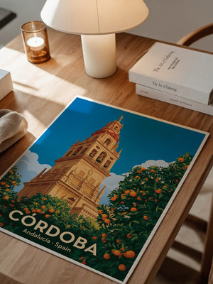 Córdoba Turm Orangenbäume Vintage