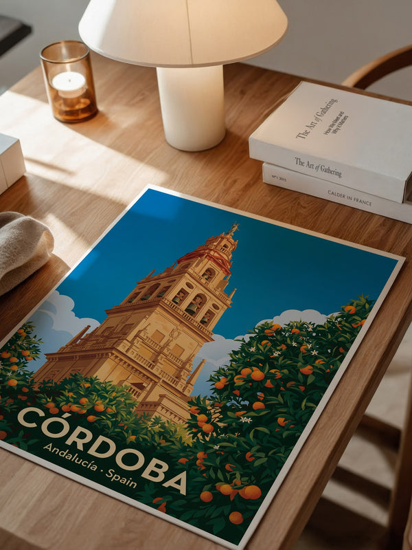 Córdoba Turm Orangenbäume Vintage