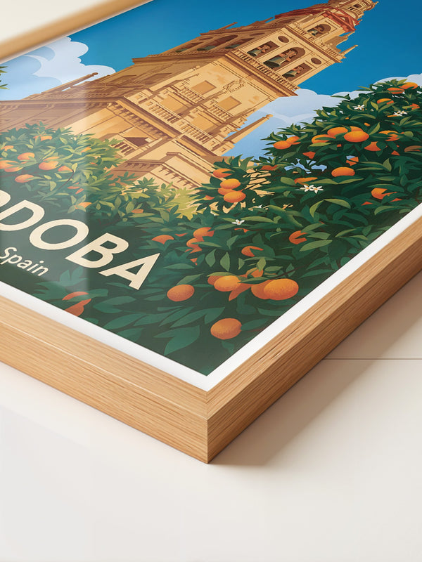Córdoba Turm Orangenbäume Vintage