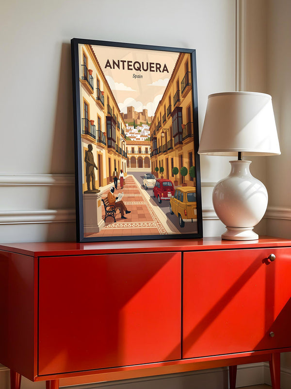 Antequera Stadtansicht Retro