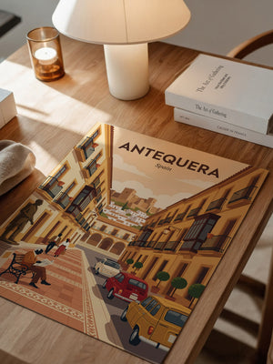 Antequera Stadtansicht Retro