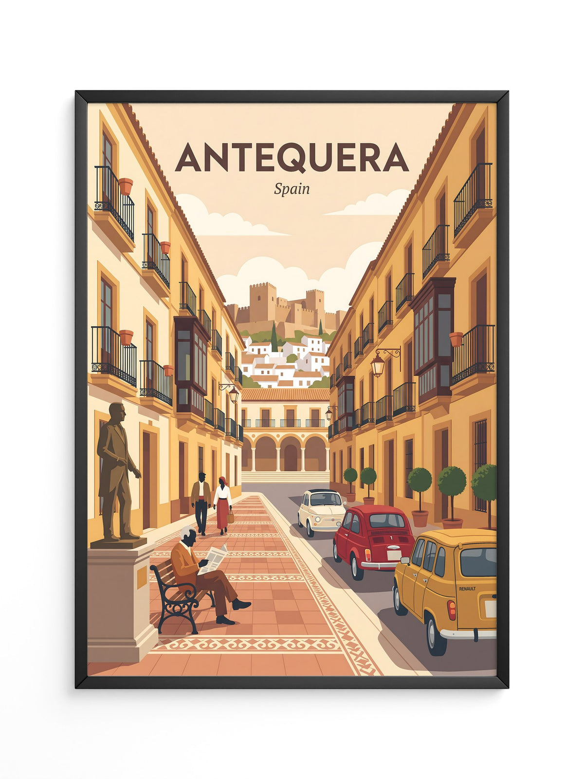 Antequera Stadtansicht Retro