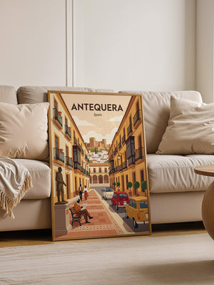 Antequera Stadtansicht Retro