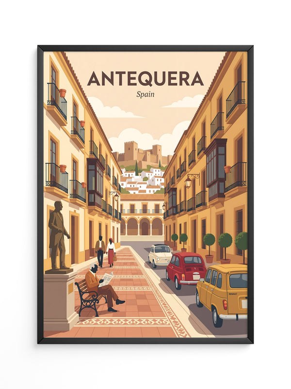Antequera Stadtansicht Retro