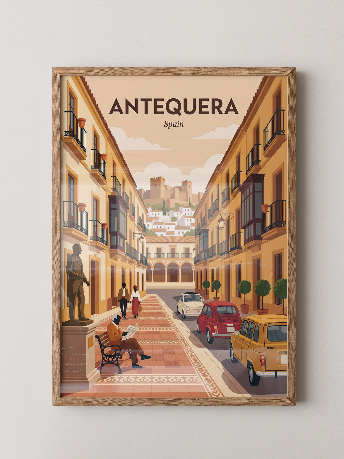 Antequera Stadtansicht Retro