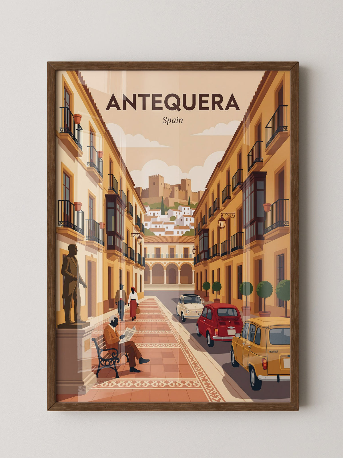 Antequera Stadtansicht Retro