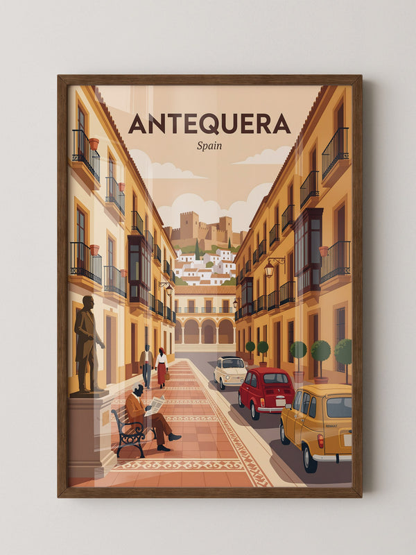 Antequera Stadtansicht Retro