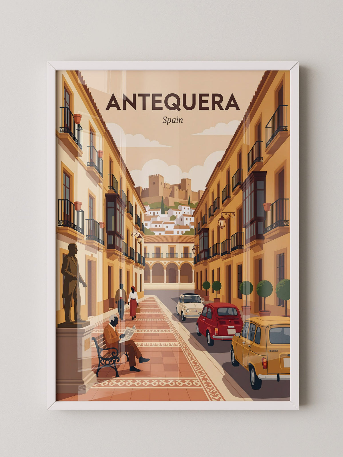 Antequera Stadtansicht Retro