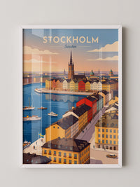 Stockholm Altstadt Skyline Vintage