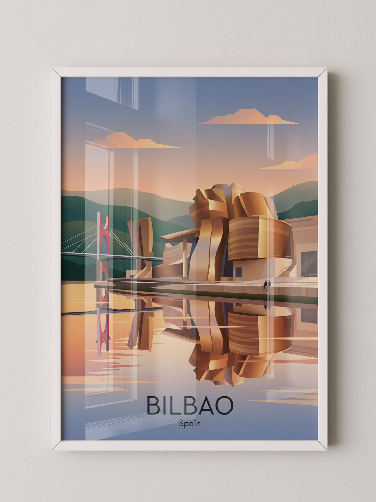 Bilbao Architektur Sonnenuntergang