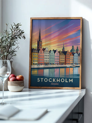 Stockholm Skyline Farbenpracht