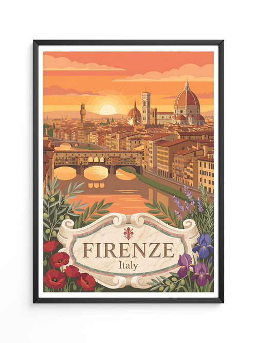 Florenz Sonnenuntergang Retro
