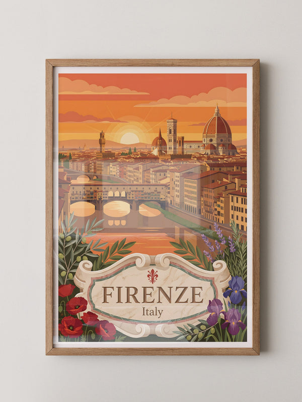 Florenz Sonnenuntergang Retro