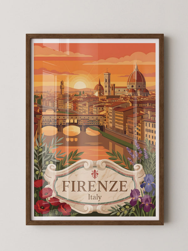 Florenz Sonnenuntergang Retro