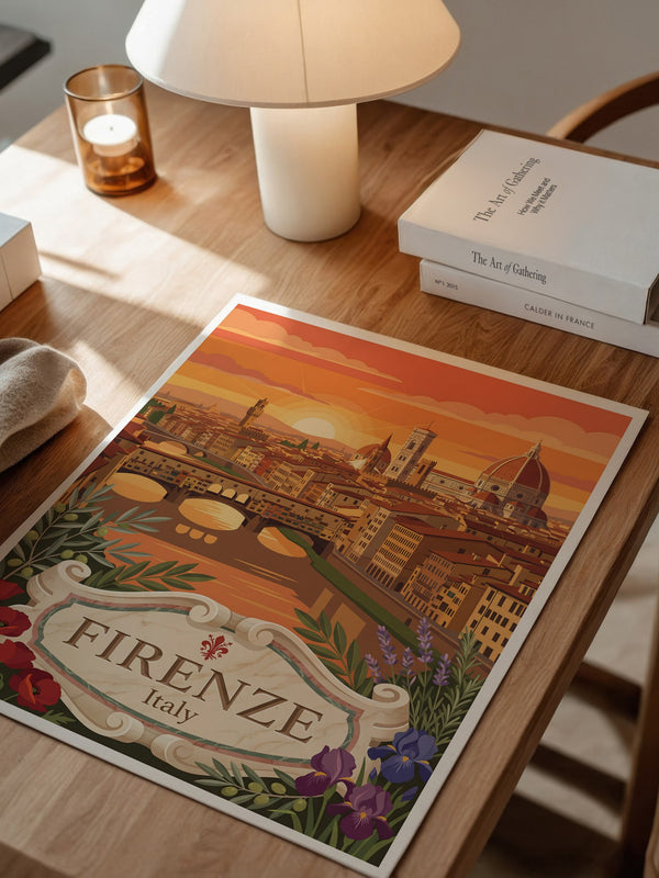 Florenz Sonnenuntergang Retro