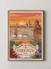 Florenz Sonnenuntergang Retro